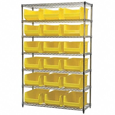 D5363 Bin Shlvng 18inx74inx48in Yellow