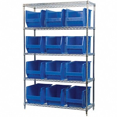 D5364 Bin Shlvng 18inx74inx48in Blue