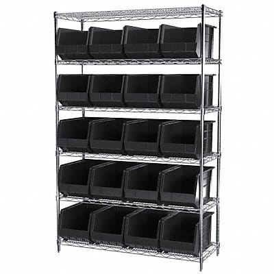 D5366 Bin Shlvng 18inx74inx48in Black