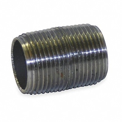 Black Close Pipe Nipple Threaded 2-1/2