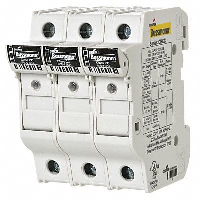 Fuse Block 0 to 30A Class CC 3 Pole