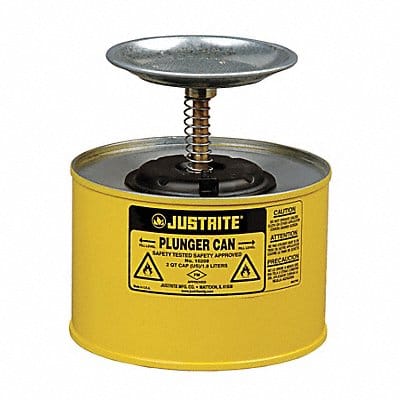 Plunger Can 1/2 gal Steel Yellow