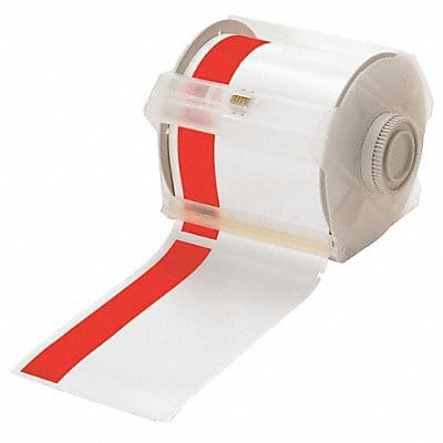 Printer Tape White/Red 100 ft L 4 in W