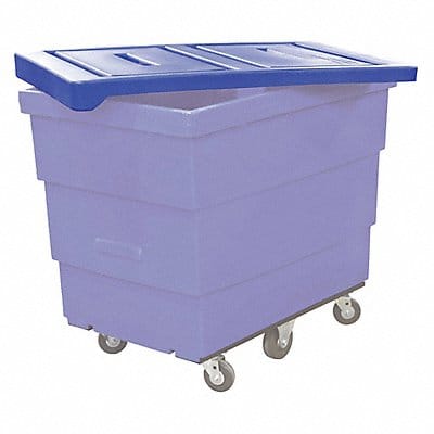 Poly Hinged Lid 10 Bu Blue