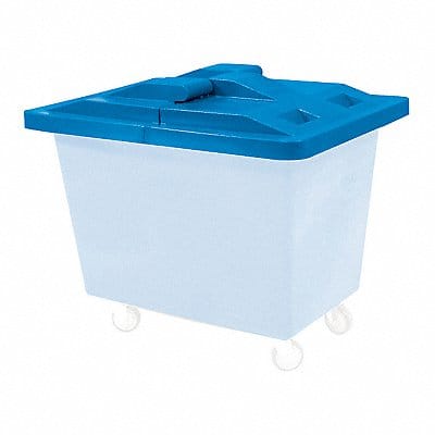 Poly Hinged Lid 12 Bu Blue