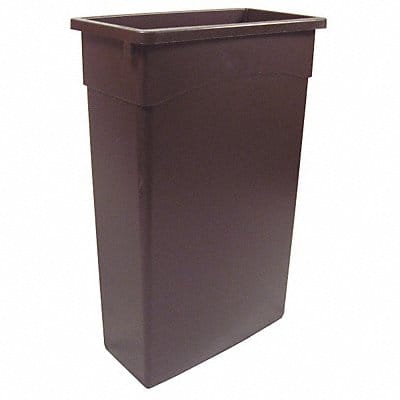 Trash Can Rectangular 23 gal Brown