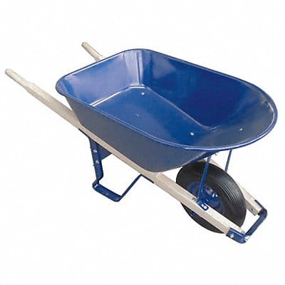 Wheelbarrow Steel 6 cu ft Flat Free