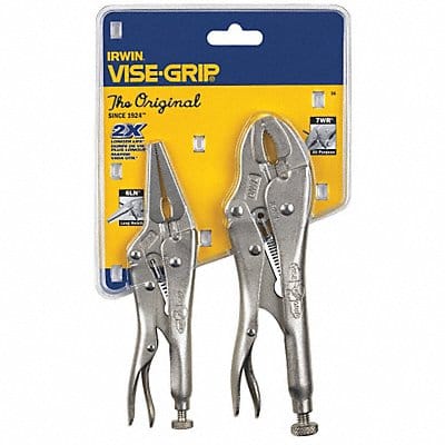 Locking Plier Sets Plain Grip 2 Pcs