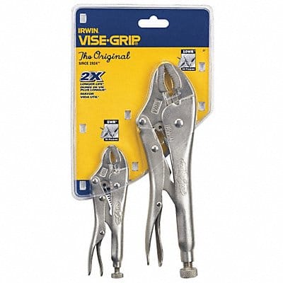 Locking Plier Sets Plain Grip 2 Pcs