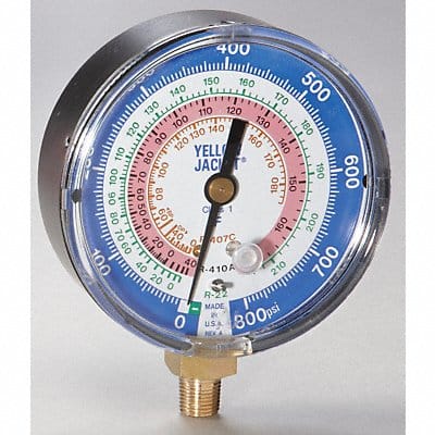 Gauge 3 1/8In Dia Low Side Blue 800 psi