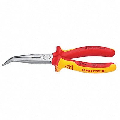 Bent Long Nose Plier 8 L Serrated