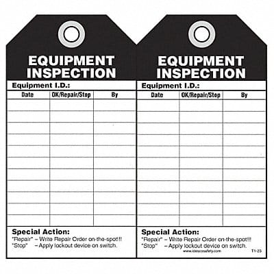 Equipment Inspection Tag PK10