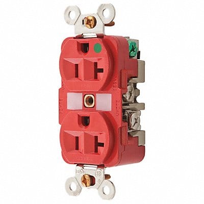 Receptacle Red 20 A 2P3W Back Side 1PK