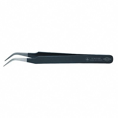 Tweezers ESD Sickle 4-3/4 In SS Black