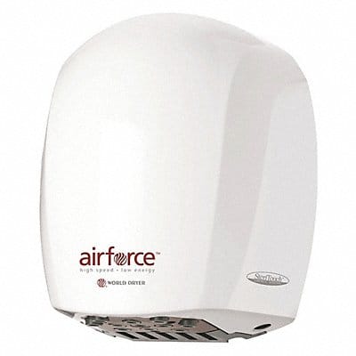 Hand Dryer 208-240V Aluminum White