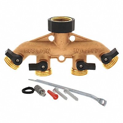 Hose Manifold 4 Way Brass