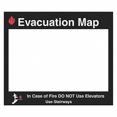 Evacuation Map Holder Glow 11 x 11-1/2