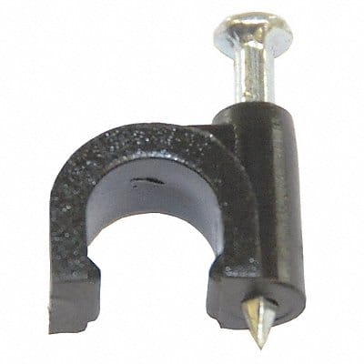 Cable Staple Nail 1/4In Black PK100