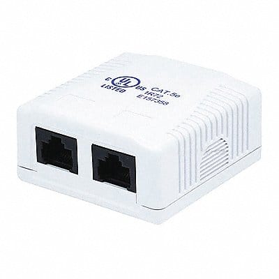 Surface Mount Box Cat5e 2P White