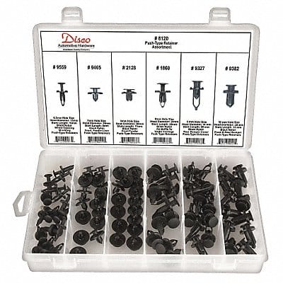 Push Type Retainer Assortment 82 pcs