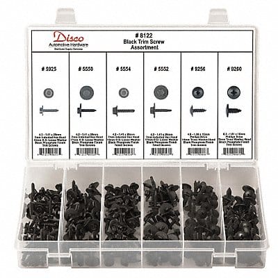 Black Trim Screw Assortment 210 Pc