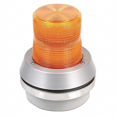 Flashing Light with Horn 120VAC Amb Lens