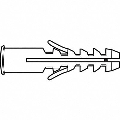 Wall anchor Flanged 1/4 In PK100