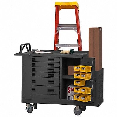 Mobile Cabinet Bench Steel 52-3/4 W 19 D