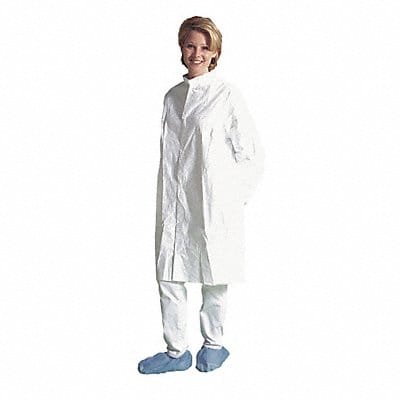 D1434 Cleanroom Coat White Snaps M PK30