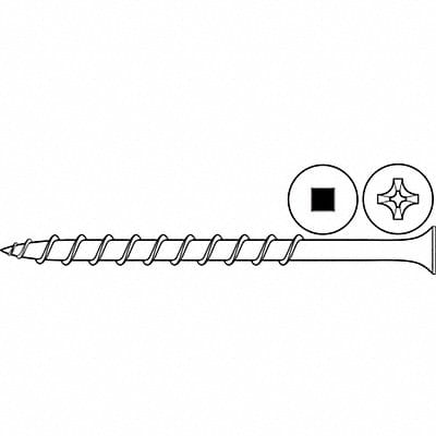 Drywall Screw 2 1/4 L #6 Zinc PK165