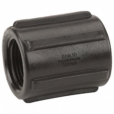 Coupling 3/4 in Schedule 80 FNPT Black