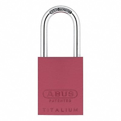 Keyed Padlock 15/16 in Rectangle Red