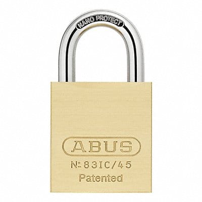 Keyed Padlock 15/16 in Rectangle Yellow