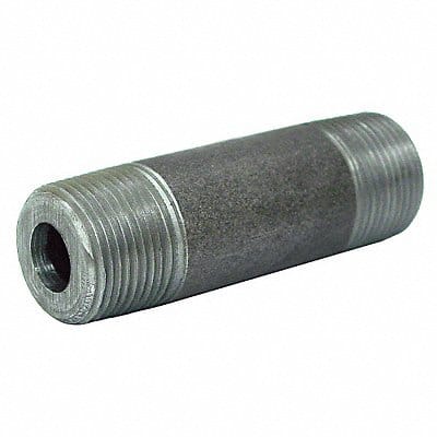 Black Pipe Nipple Threaded 3/4x8 In