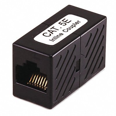 CAT5E RJ45 Inline Coupler Black