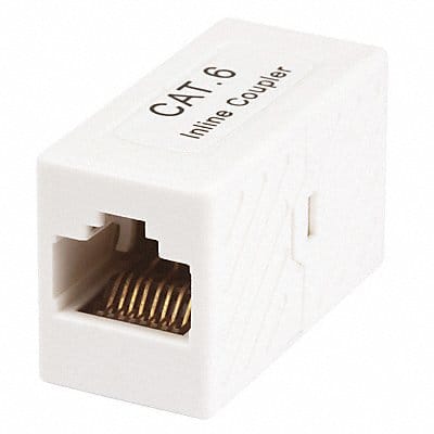 CAT6 RJ45 Inline Coupler White