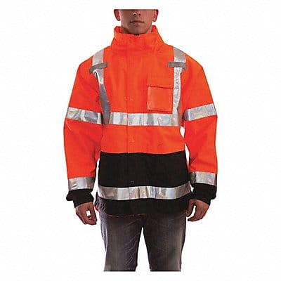 Rain Jacket Class 3 Type P Blk/Orng L