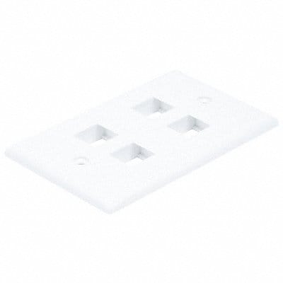 WallPlate Blank 4 Hole White