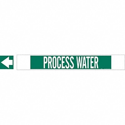 Pipe Marker Process Water 4 in H 24 in W