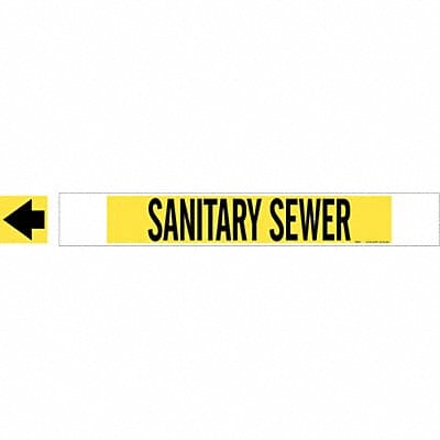 Pipe Marker Sanitary Sewer 4in H 24in W