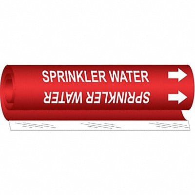 Pipe Marker Sprinkler Water 5in H 8in W