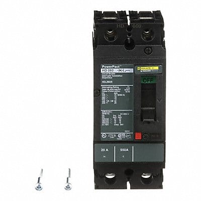 Circuit Breaker 20A 2P 600VAC HD