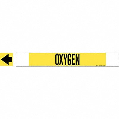 Pipe Marker Oxygen 4 in H 24 in W