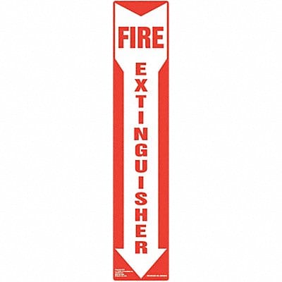 Fire Extinguisher Sign 3 x 13.5 Vinyl