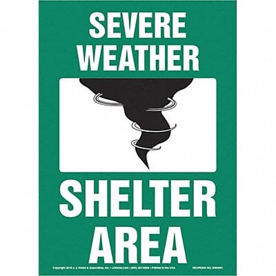 Severe Weather Shelter Area Sign