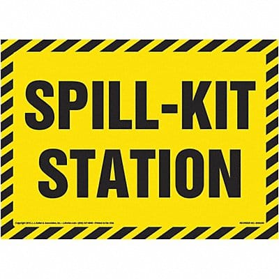 Spill-Kit Station Sign 10 x 7 Plastic