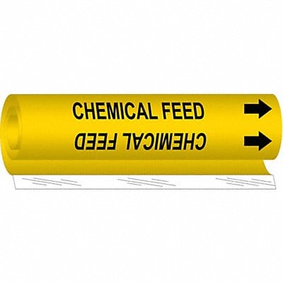 Pipe Marker Chemical Feed 9 in H 8 in W