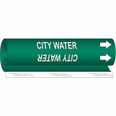 Pipe Marker City Water 9 in H 8 in W