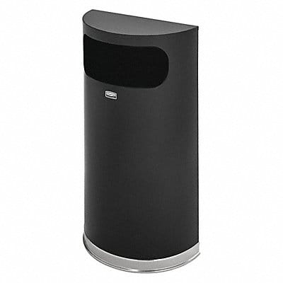 Wastebasket Half Round 9 gal Black