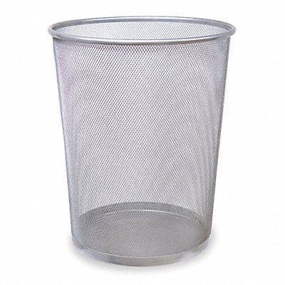 Wastebasket Round 5 gal Silver